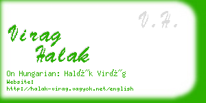 virag halak business card